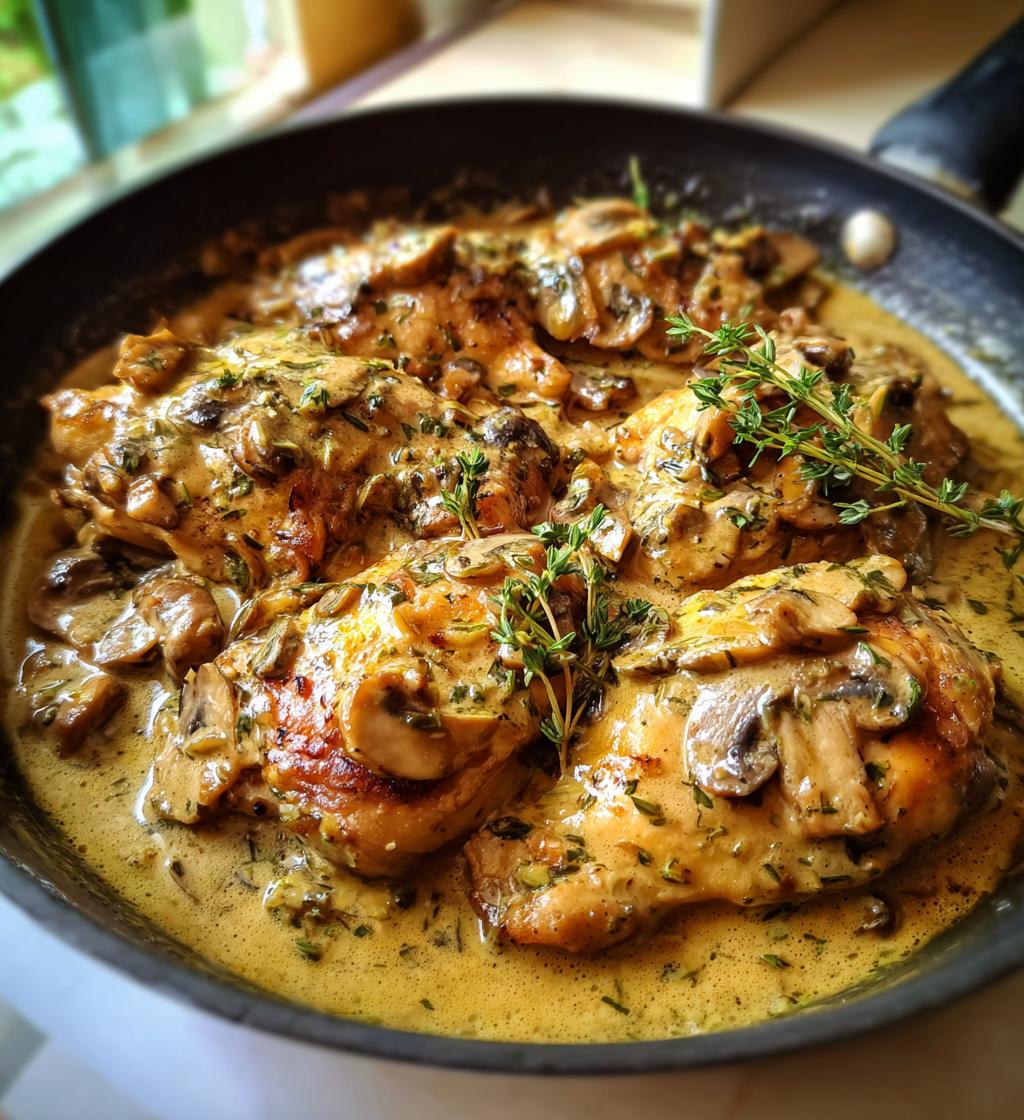 baked chicken with mushroom sauce